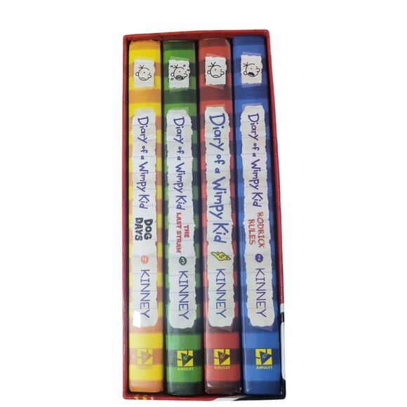 Diary of a Wimpy Kid Box Set Books 1–4 by Jeff Kinney 2014 Hardcover NWOT - Picture 2 of 2